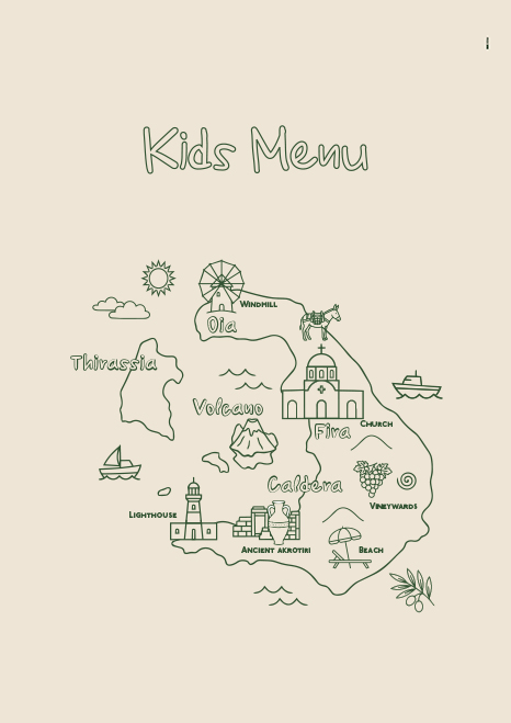 Kallisti Kids Menu